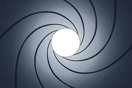 james bond gun barrel graphic